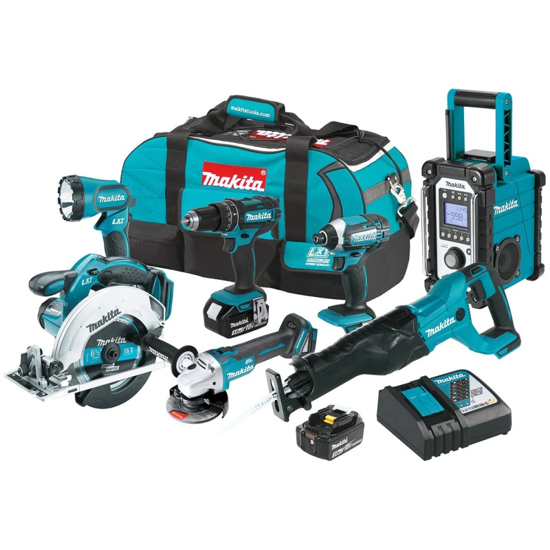 Makita XT704 18-Volt 7-Tool 3.0Ah LXT Cordles Drivers and Saws Combo Kit